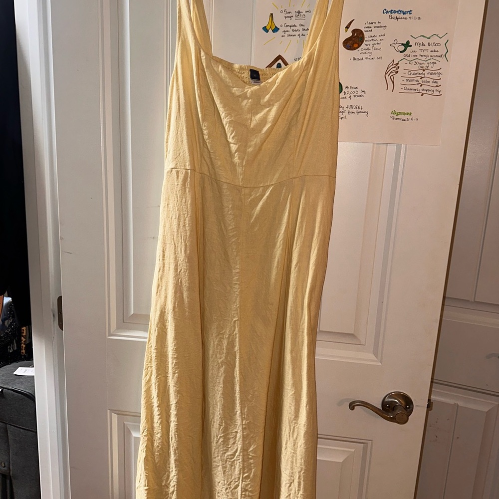 Old Navy Soft Yellow Maxi Dress